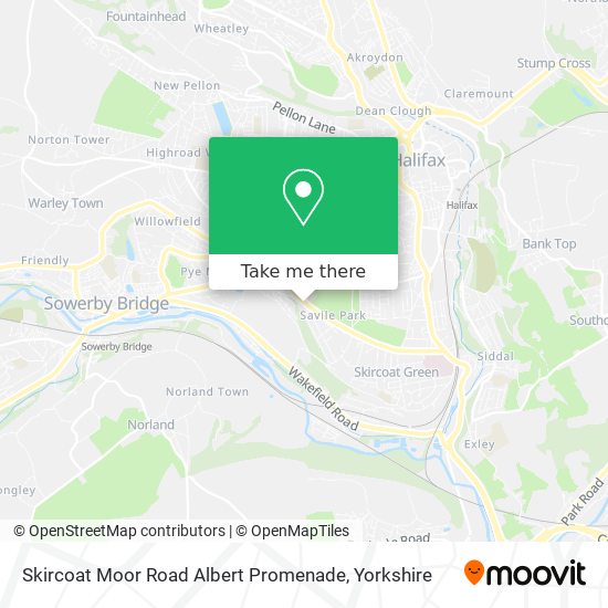 Skircoat Moor Road Albert Promenade map