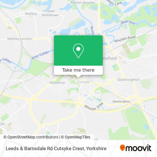 Leeds & Barnsdale Rd Cutsyke Crest map