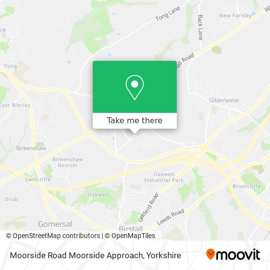 Moorside Road Moorside Approach map