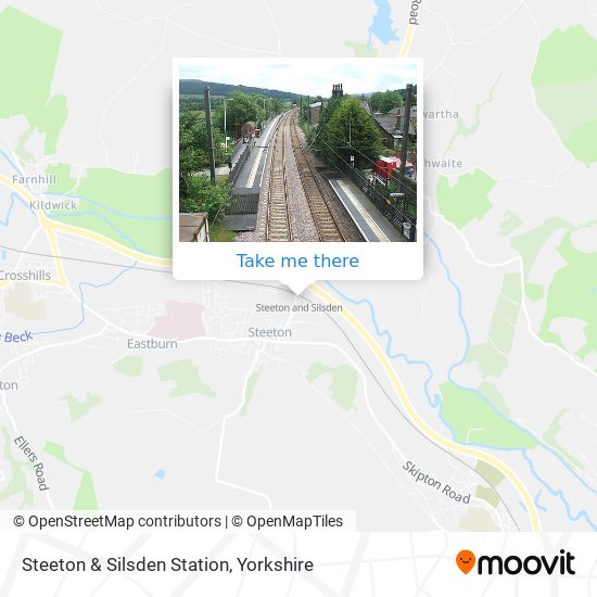 Steeton & Silsden Station map