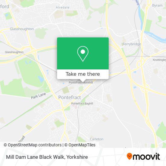 Mill Dam Lane Black Walk map