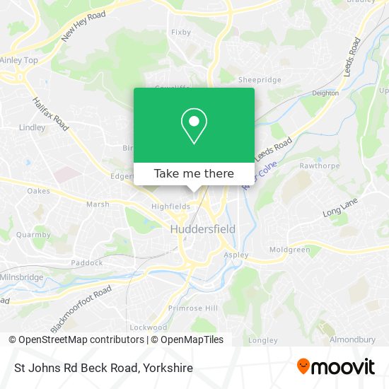 St Johns Rd Beck Road map