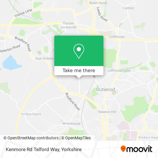 Kenmore Rd Telford Way map
