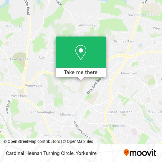 Cardinal Heenan Turning Circle map