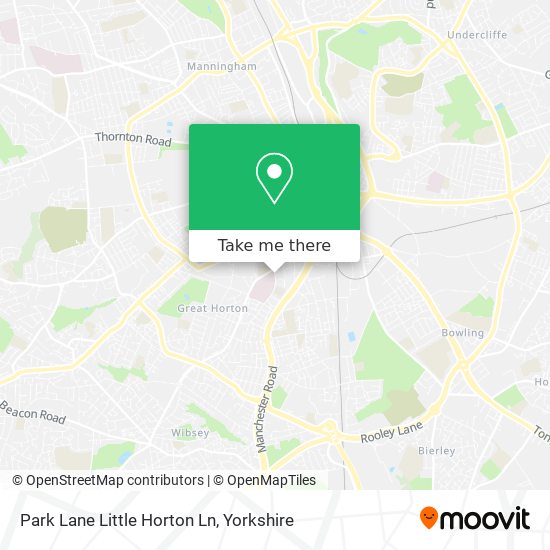 Park Lane Little Horton Ln map