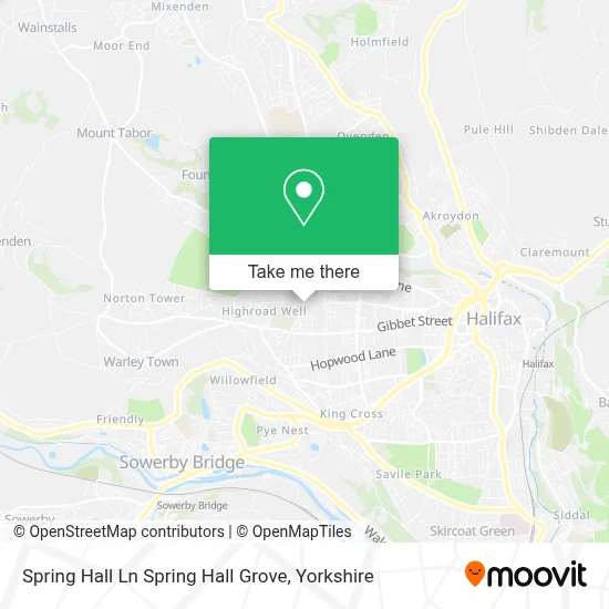 Spring Hall Ln Spring Hall Grove map