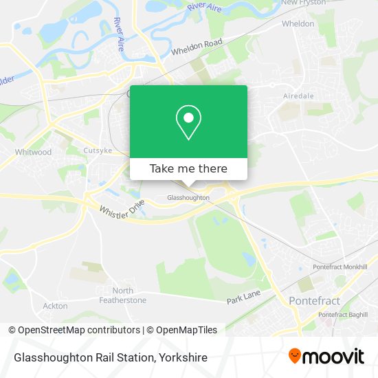 Glasshoughton Rail Station map