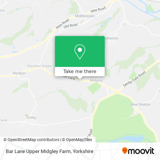 Bar Lane Upper Midgley Farm map