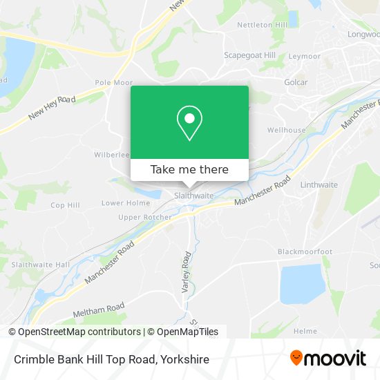Crimble Bank Hill Top Road map