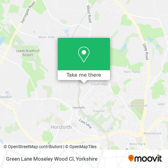 Green Lane Moseley Wood Cl map
