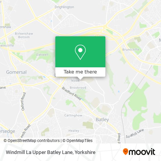 Windmill La Upper Batley Lane map