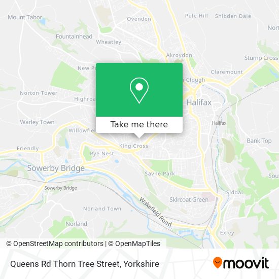 Queens Rd Thorn Tree Street map