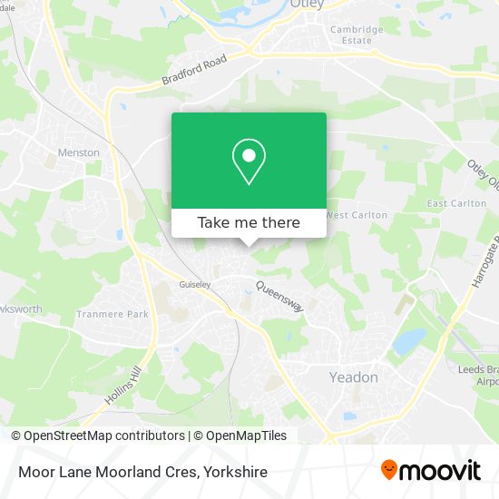 Moor Lane Moorland Cres map