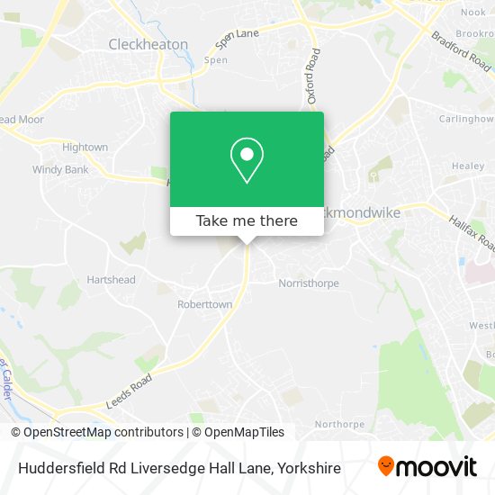 Huddersfield Rd Liversedge Hall Lane map