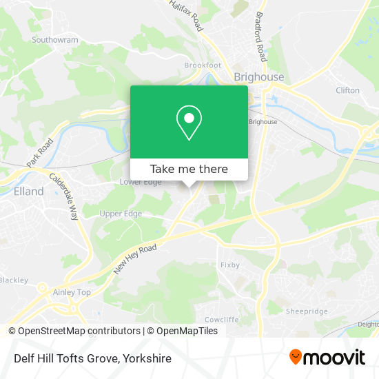 Delf Hill Tofts Grove map