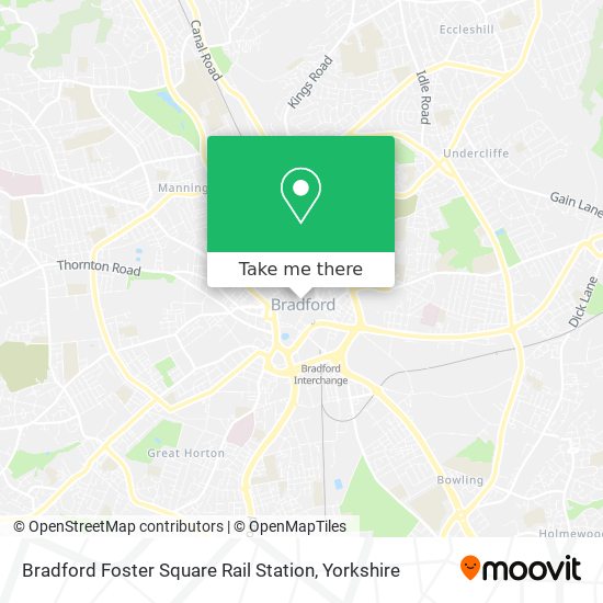 Bradford Foster Square Rail Station map
