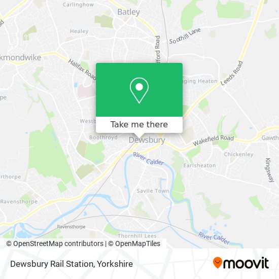 Dewsbury Rail Station map