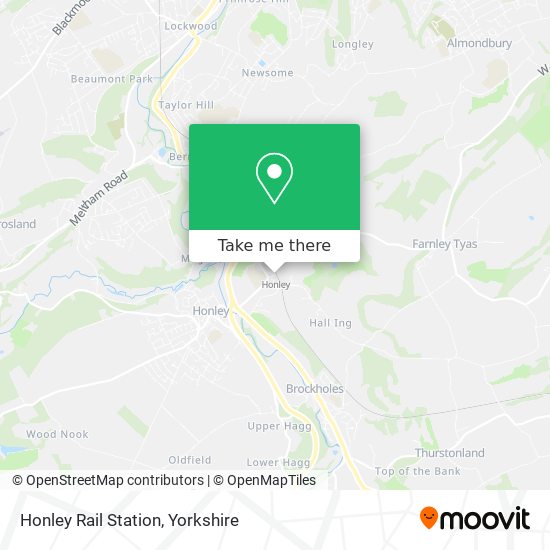 Honley Rail Station map