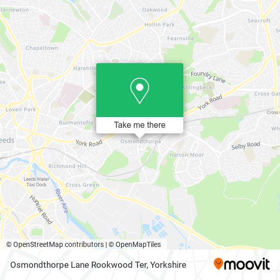 Osmondthorpe Lane Rookwood Ter map