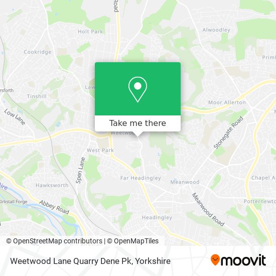 Weetwood Lane Quarry Dene Pk map