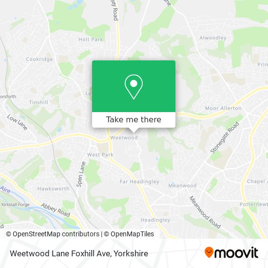 Weetwood Lane Foxhill Ave map