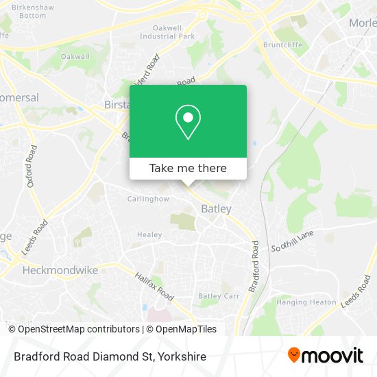 Bradford Road Diamond St map