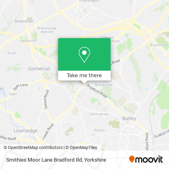 Smithies Moor Lane Bradford Rd map