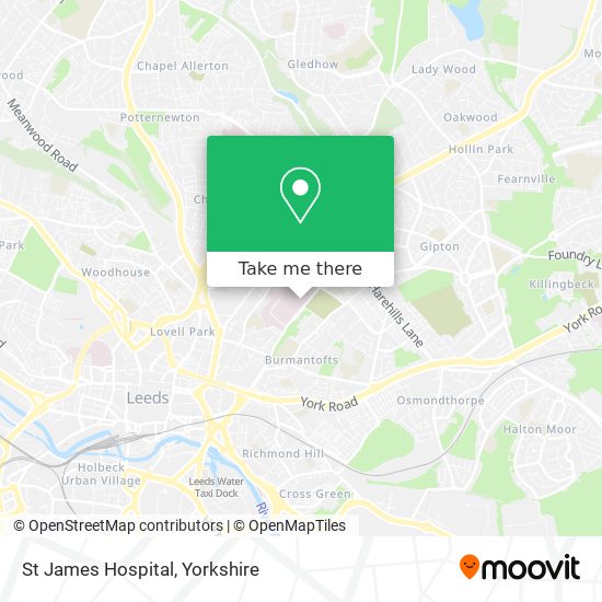 St James Hospital map