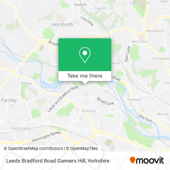 Leeds Bradford Road Ganners Hill map