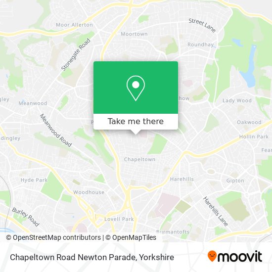 Chapeltown Road Newton Parade map