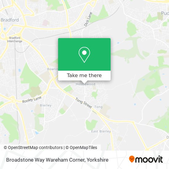 Broadstone Way Wareham Corner map