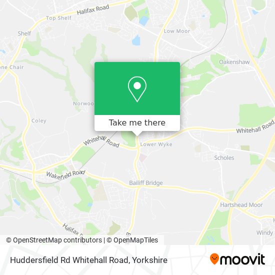 Huddersfield Rd Whitehall Road map