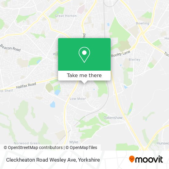 Cleckheaton Road Wesley Ave map