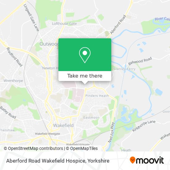 Aberford Road Wakefield Hospice map