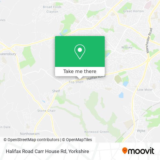Halifax Road Carr House Rd map
