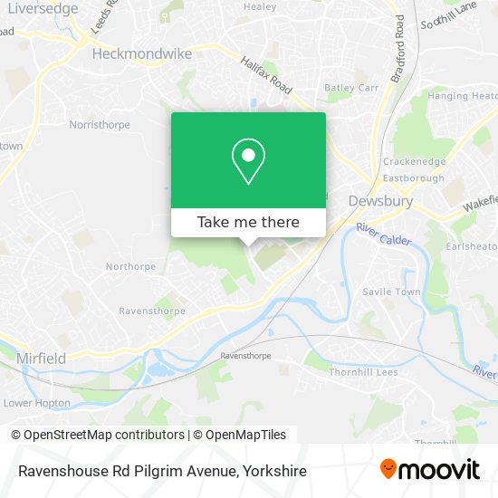 Ravenshouse Rd Pilgrim Avenue map