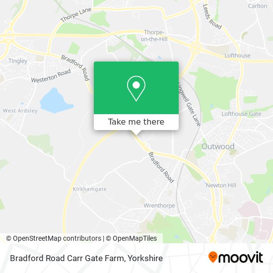 Bradford Road Carr Gate Farm map