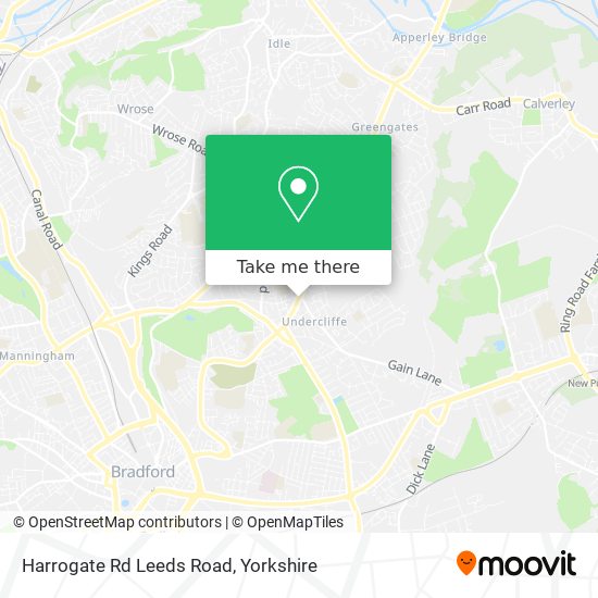 Harrogate Rd Leeds Road map