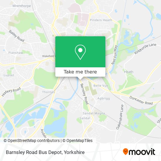 Barnsley Road Bus Depot map