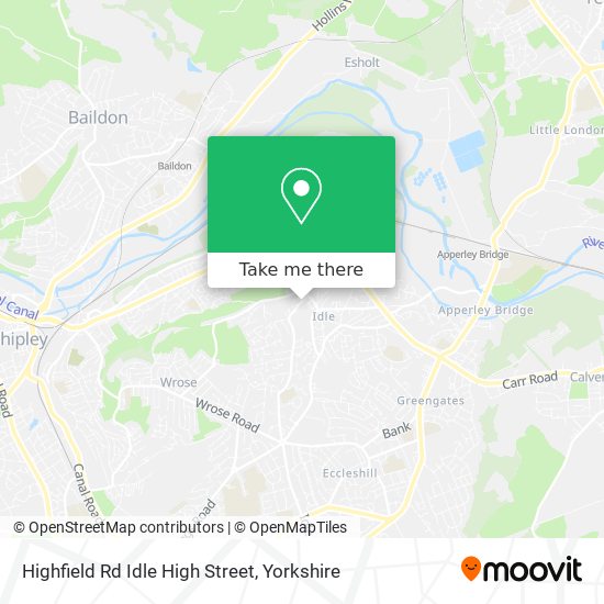 Highfield Rd Idle High Street map