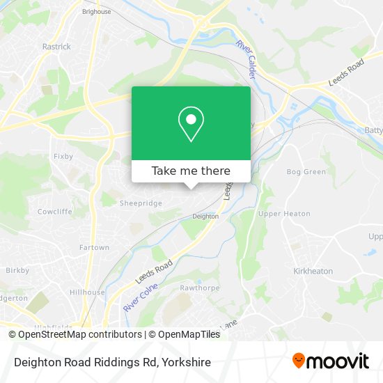 Deighton Road Riddings Rd map
