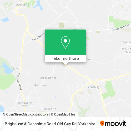 Brighouse & Denholme Road Old Guy Rd map