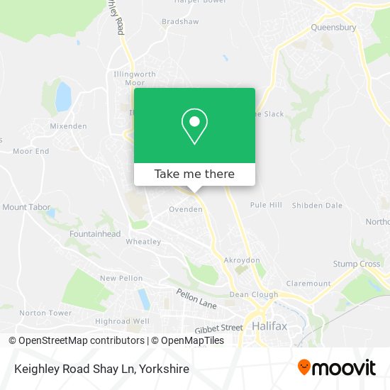 Keighley Road Shay Ln map