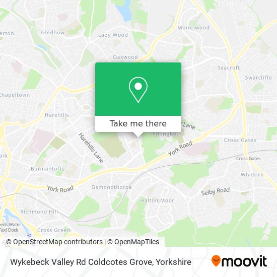 Wykebeck Valley Rd Coldcotes Grove map