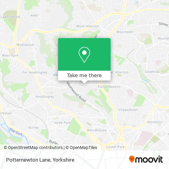 Potternewton Lane map