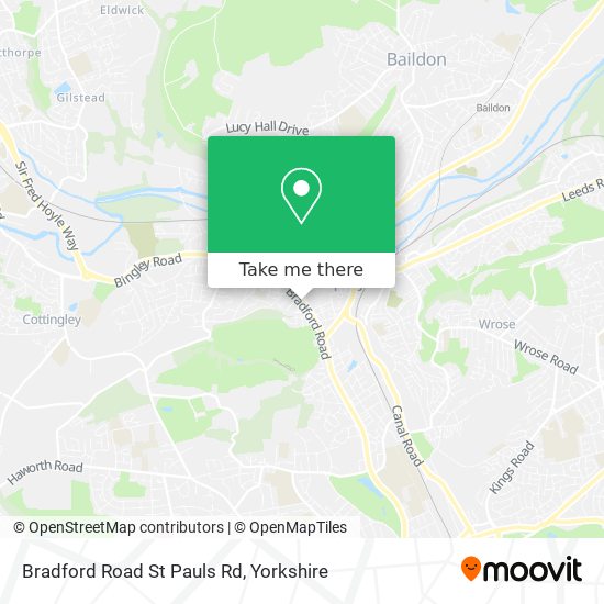 Bradford Road St Pauls Rd map