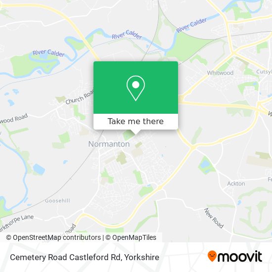 Cemetery Road Castleford Rd map