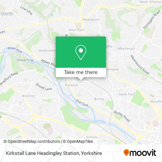 Kirkstall Lane Headingley Station map