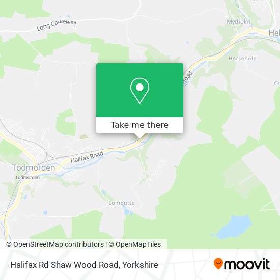 Halifax Rd Shaw Wood Road map