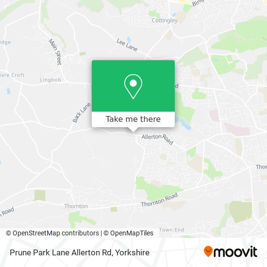 Prune Park Lane Allerton Rd map